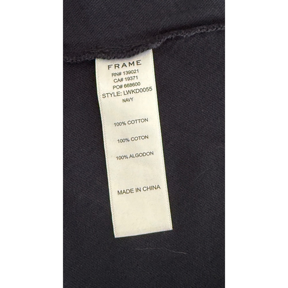 FRAME Dark Blue Sleeveless Crew Neck Maxi Dress Navy Size Medium NWT - Picture 11 of 13